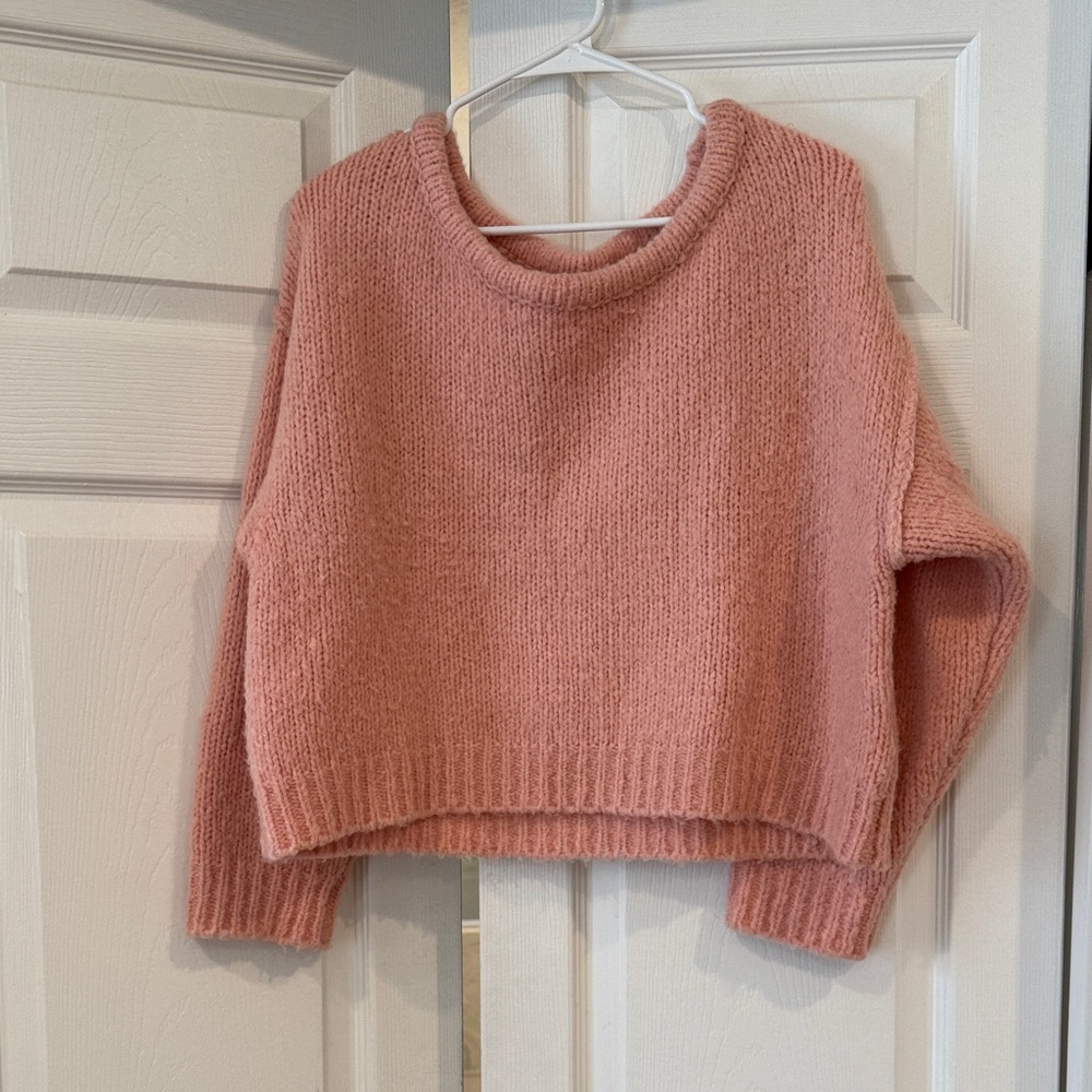 Anthropologie Blush Pink Crew Neck Sweater